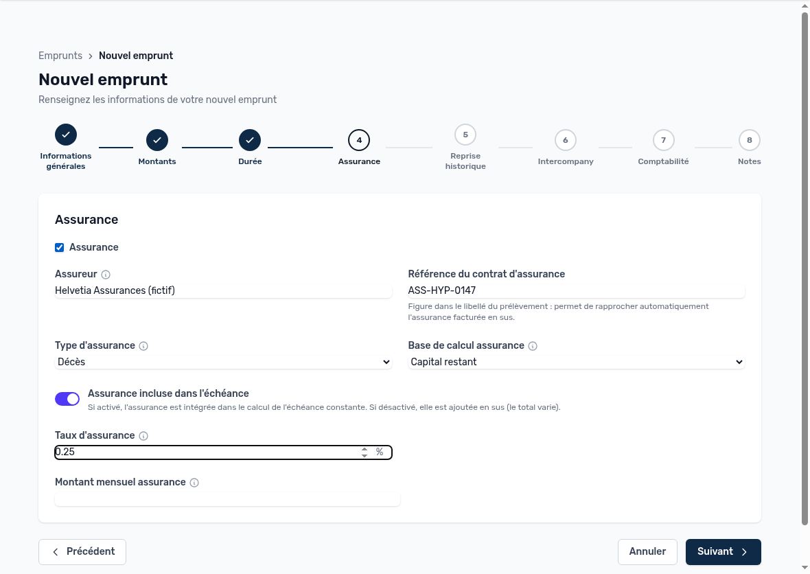 Step 4: borrower insurance