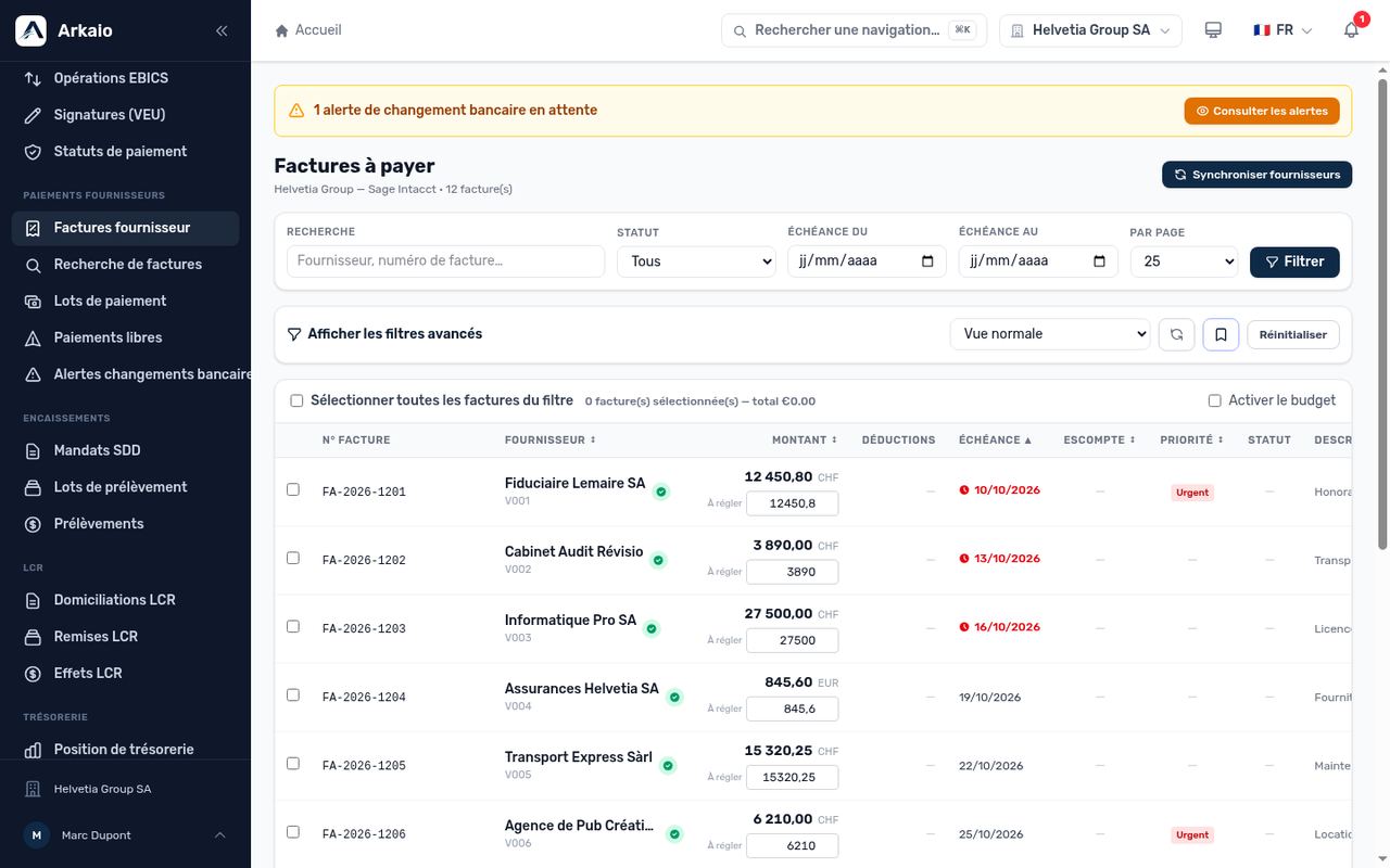 Vendor bills to pay